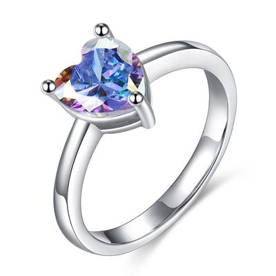 Jewelry, Heart-Shaped Zircon Rings, Fashion Love Bags, Ring Jewelry, Accessories.