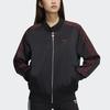 adidas Originals Cny Tiger Year Limited Color Block Striped Big Logo Hoodless Sports Pilot Cotton Jacket Winter Women Jacket Fluorescent-Red HD0326