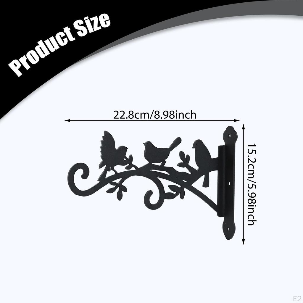 2 Pieces Outdoor Plant Hangers Hanging Brackets Stylish Wall Mounted Hooks Holders for