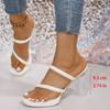 Fashion Plus Size Fashion Stiletto Sandals 2025 New Summer European and American Open Toe High Heel Sandals