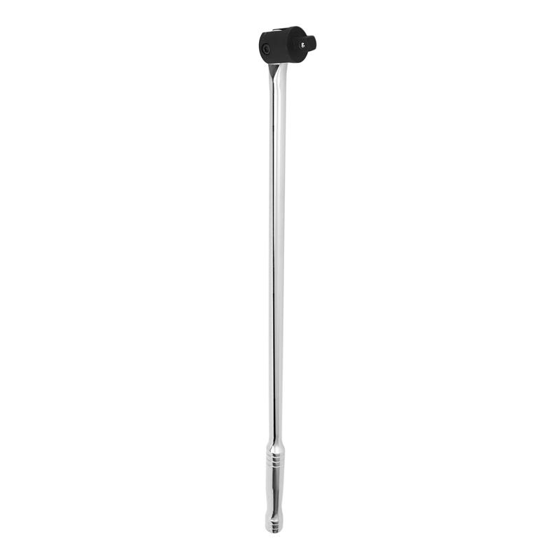 1Piece 24 Inch Long 1/2 Inch Breaker Bar Socket Driver 180 Degree Flex Head With Spring-Loaded Ball Bearing Socket Wrench Hand T
