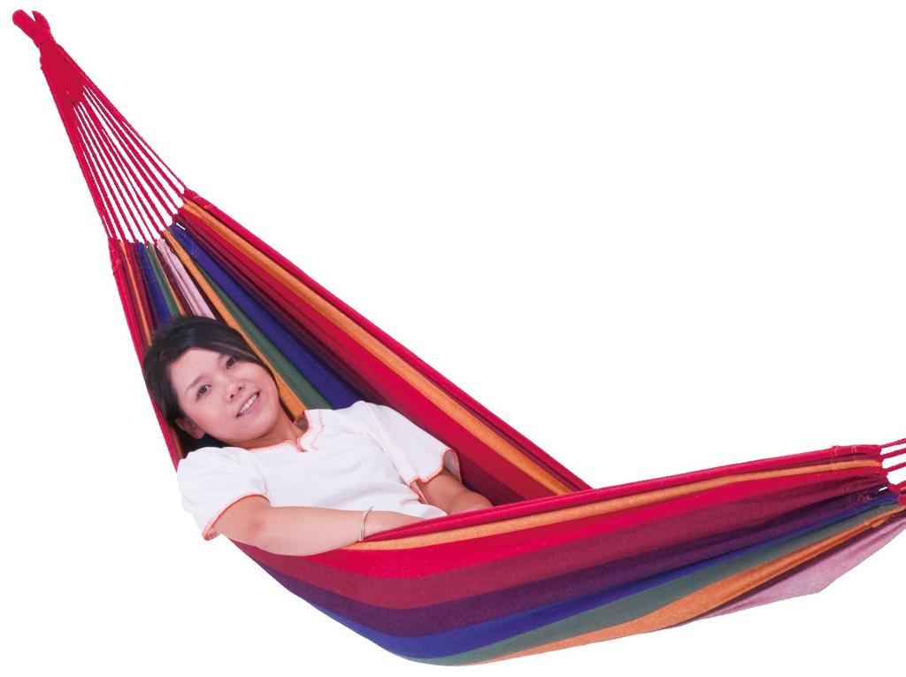 CAPTAIN STAG Palm Cotton Hammock, Rainbow, M-7683