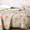 Class A Washed Cotton Summer Quilt Can Be Machine Washable Printed Air Conditioning Quilt Soft Waxy Thin Double Cover Blanket