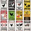[MyPlate] Vintage Farm Chickens Retro Poster  Metal Sign Plate Tin Sign Wall Crafts Decor For Home Room Plaque Decoration Gift