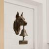 Vintage Dinner Bell Outdoor Decorative Dog Head Shape Door Bell Vintage Farmhouse Doorbell for Front Door Garden Sheds Cottage