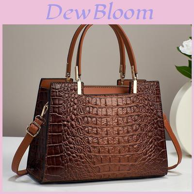 Stylish Crocodile Pattern Handbag 2023 New Large Capacity Women's Shoulder Bag