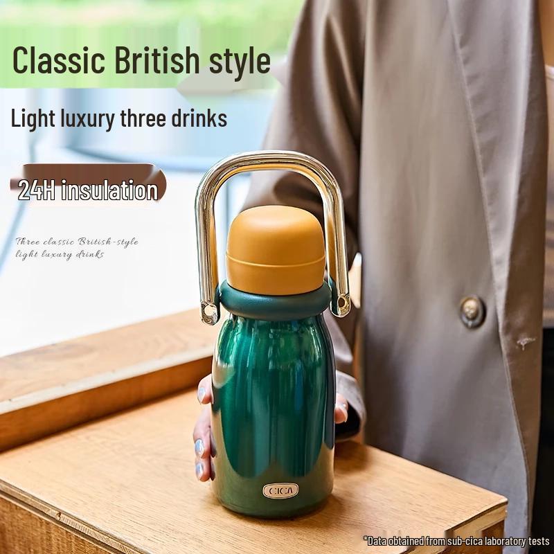 Cica 2025 High-Aesthetic Thermal Water Bottle with Straw