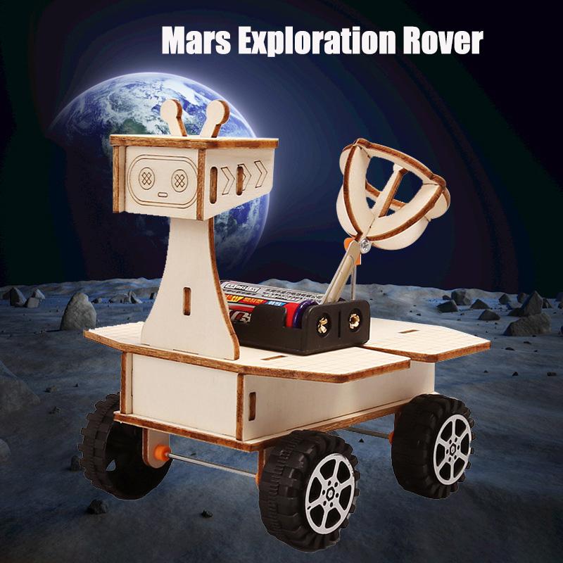 Aerospace Model Solar Lunar Exploration Vehicle Children's Diy Hand-Assembled Model Diy 3D Wooden Puzzle Science Education Toys