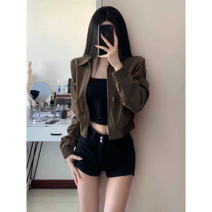 

Модная Ретро Маленькая Куртка: Крутой и милый осенний стиль для женщин Small