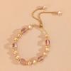 1PC French Retro Purple Pearl Bracelet for Girls' High Sense Ins Niche Design Crystal Bracelet Girlfriend Jewelry