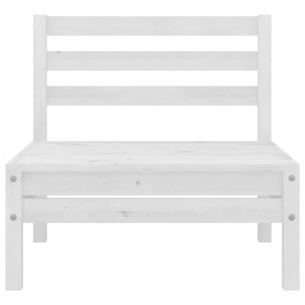 Vidaxl 2-Osobowa Sofa Ogrodowa, Biała, Lite Drewno Sosnowe