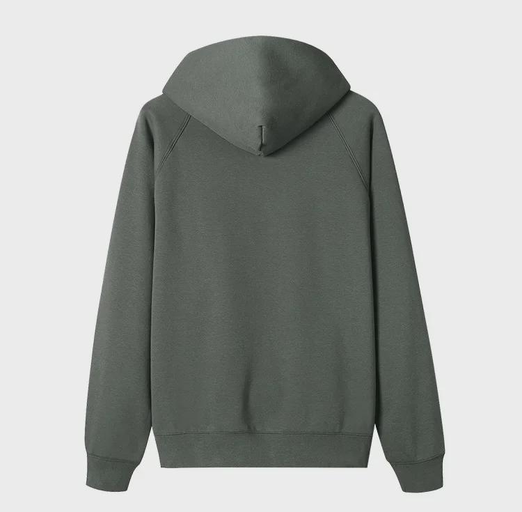 Men's Plush 360g Heavyweight Zipper Hoodie - Trendy, Versatile Sweatshirt for Fall and Winter