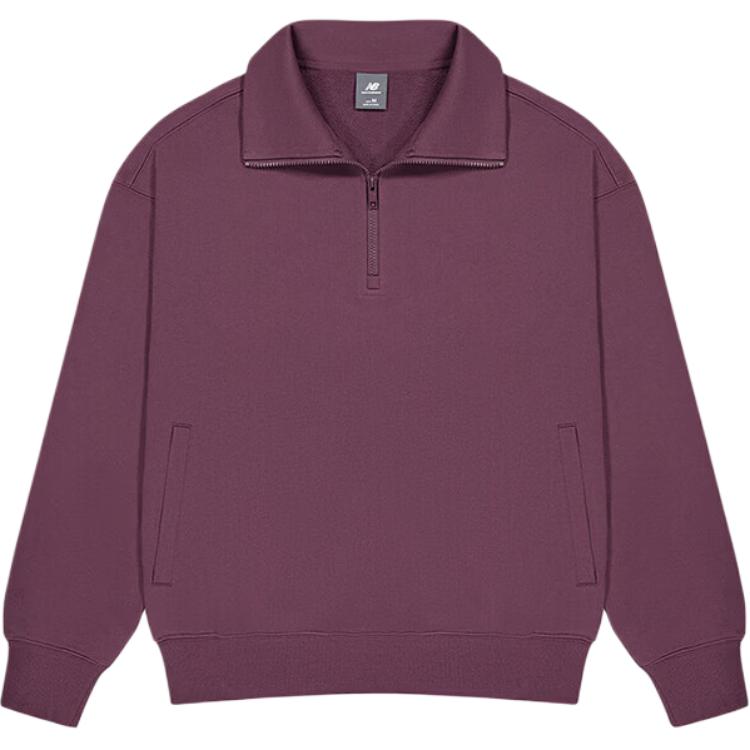 New Balance Sweatshirts Men s Fuchsia Lapel Moderate MT61642N-FDP 2XL