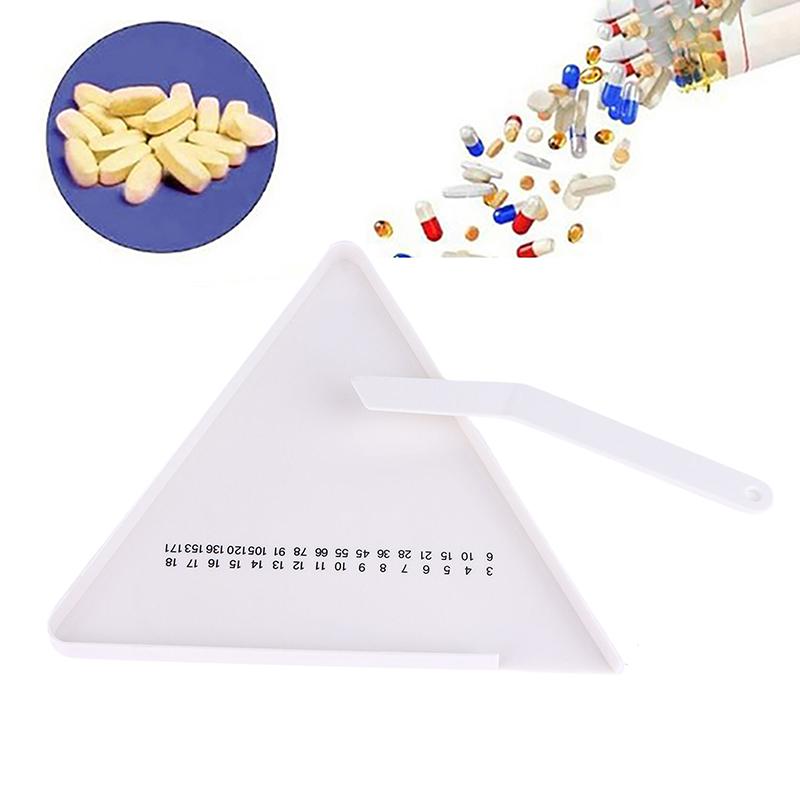 Zählbrett für Tabletten Tablettenzähler Spender Tablettenplatte Teiler Mit Spatelwerkzeug Für Apothekenhelfer Arzt Apotheker