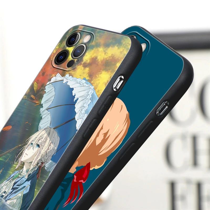 Apple Case For iPhone 11 12 13 Pro Max mini XS X XR 7 8 6 6S plus SE 2020 Soft Silicone Cases Cover Violet Evergarden Girl Anime