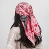 Square Silk Scarves Fashion Women Hijab Shawls Cashew Flower Print Kerchief Femme Head Scarf Foulard Bandana Beach Pareo 90*90Cm