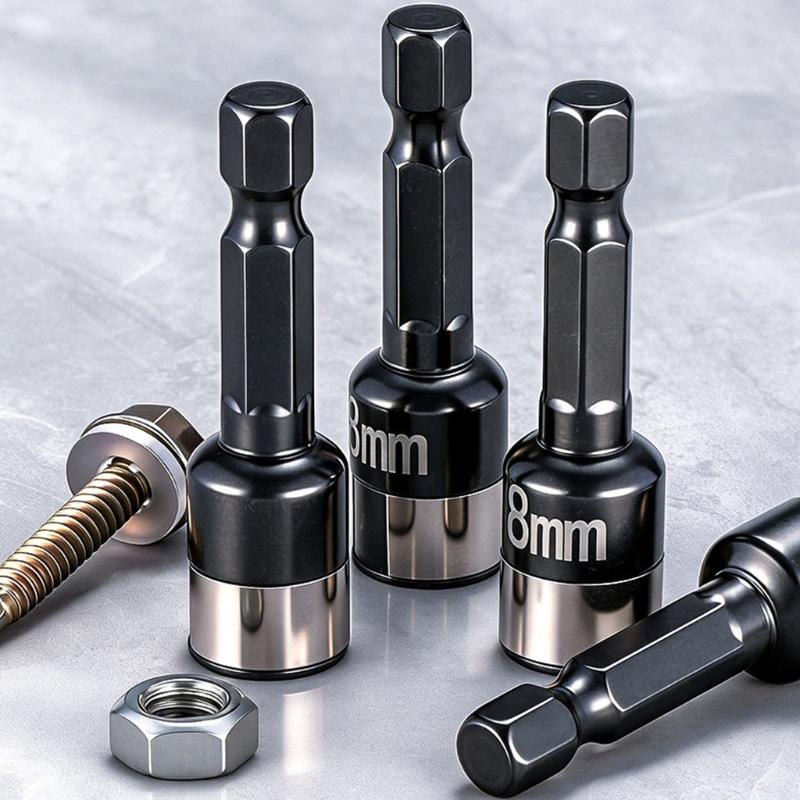5Pcs Universal Impact Socket for 6.35mm Hexagonal Shank Tool Ratchet Wrench Socket Wrench Adapter Spanner