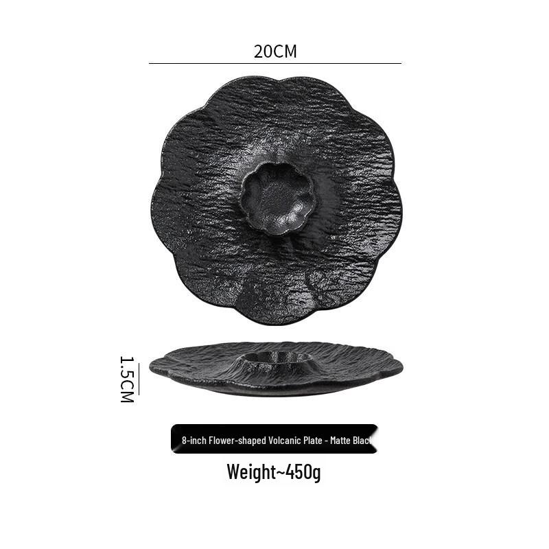 Hualeai Japanese Ceramic Serving Plate with Vinegar Dish