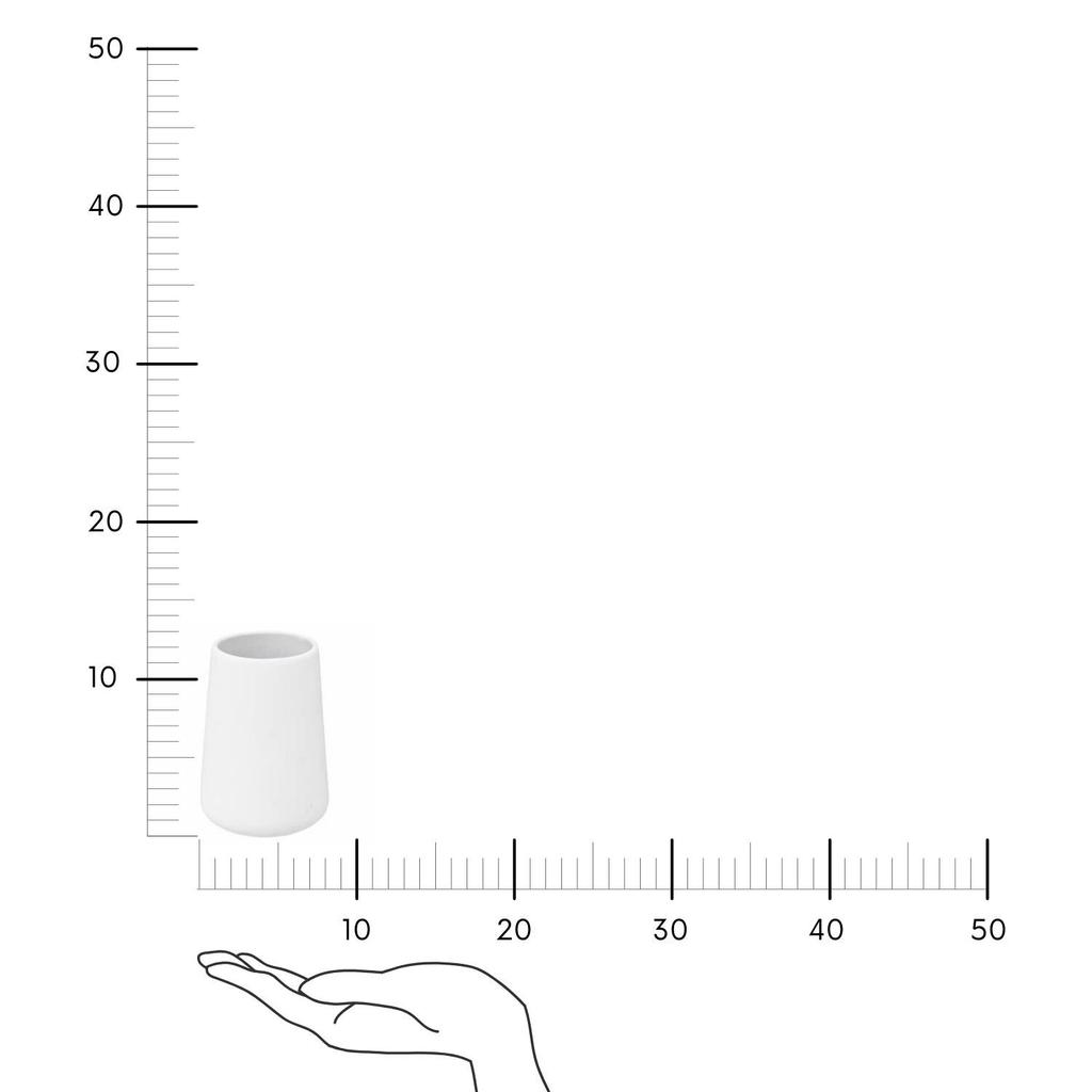 Colorama Bathroom Mug White Ceramic Durable