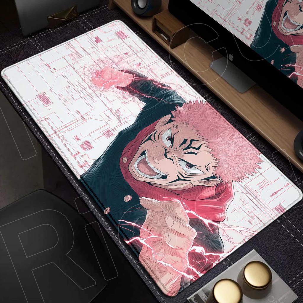 Tapis de Souris XXL Noir Anime Jujutsu Kaisen Gojo Satoru HD 60x30CM Tapis de Souris Périphérique de Jeu Ordinateur Accessoires PC Tapis de Bureau