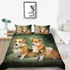 3D Pet Dog Pattern Bedding Set Home Decoration Gift for Boys and Girls Single Bed Double Bed Decoration