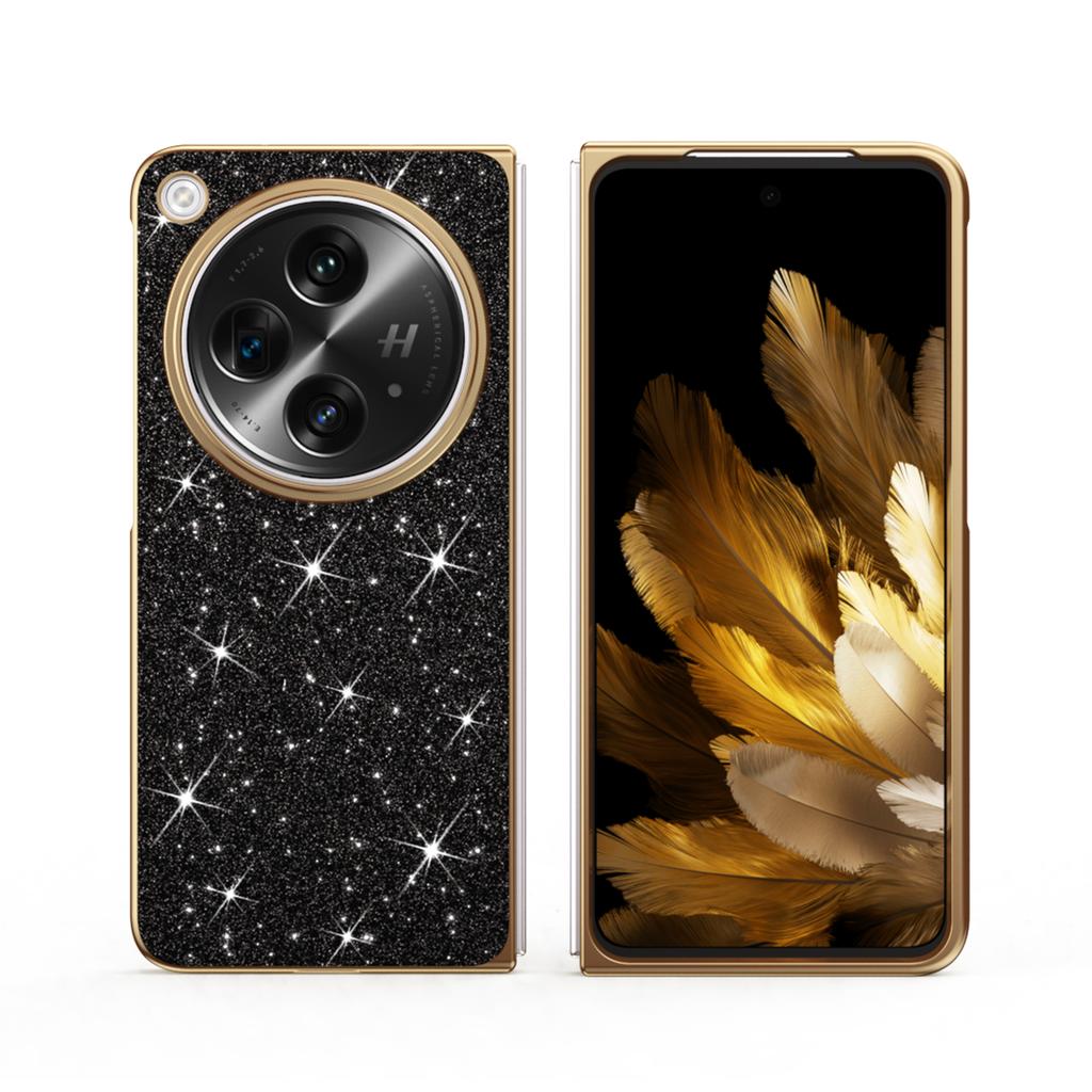 For Oppo Find N3 Case Slim Shinny PU Leather Electroplating Phone Case Cover For Oppo Find N N2 N3