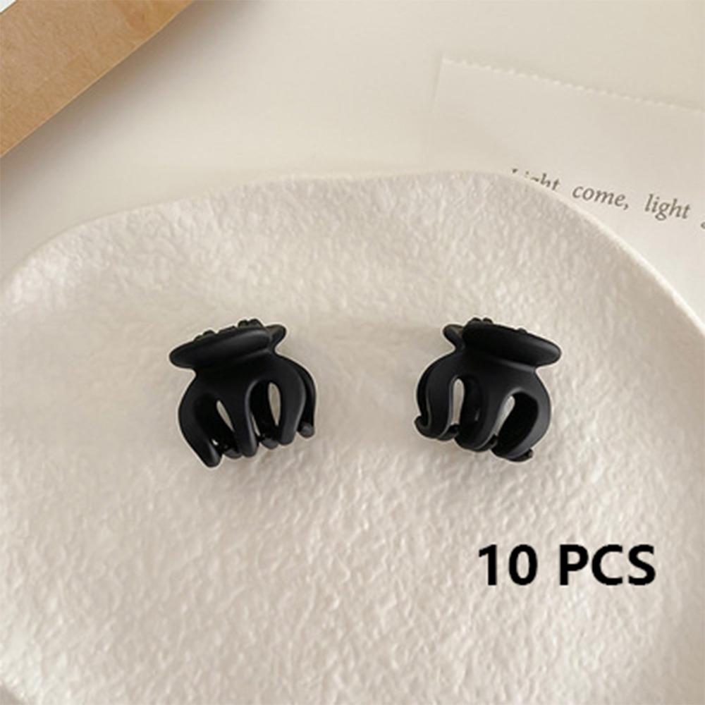 

10pcs Black Small Hair Claw Women Girls Headdress Korean Simple Hair Side Clip Kawaii Shark Clip Hair Clip Hair Accessory чёрный