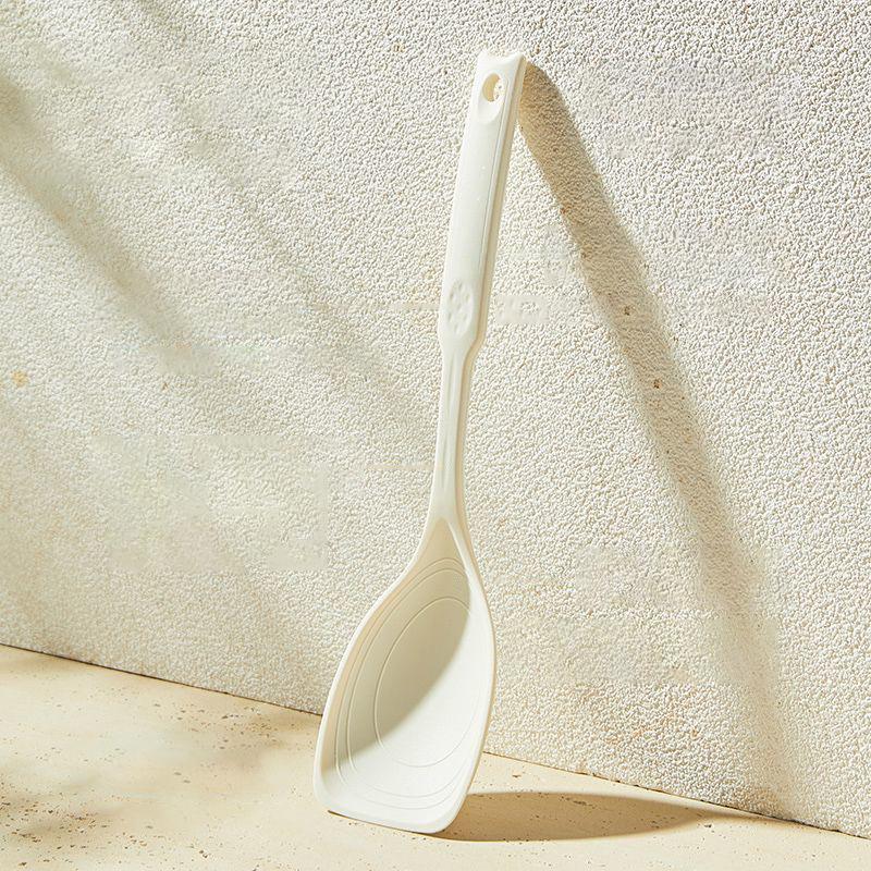 Silicone Spoon Multi-Use Hold Comfortable Non-Slip Round Handle Large Cooking Utensils Mixing Spoon Silicone Tableware Scoop