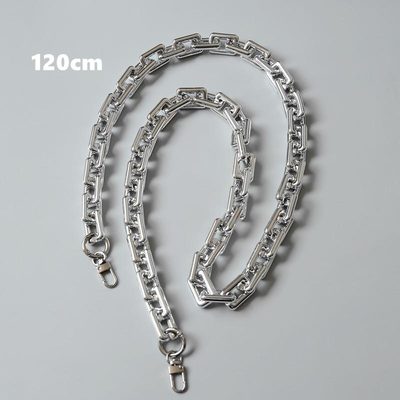 

Новая модная женская цепочка для аксессуаров, съемная замена, крутой серебряный акриловый ремешок, женский плечевой ремень «сделай сам», твердая цепочка из смолы 120CM серебряный