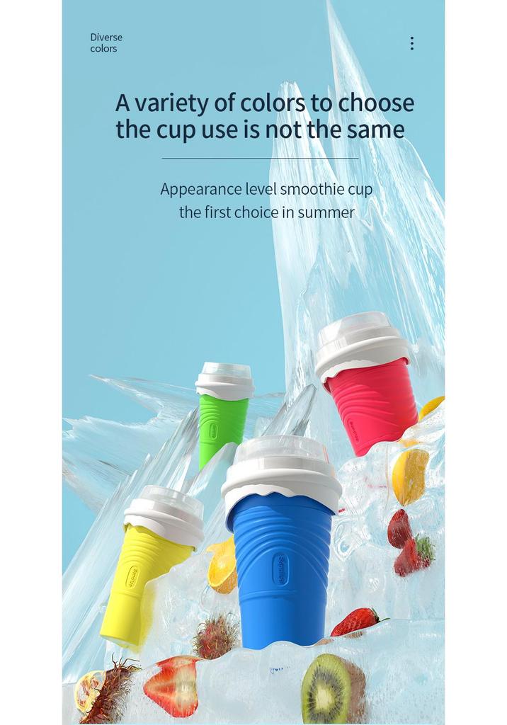 Silicone Smoothie Shaker Cup for Quick Homemade Ice Beverages