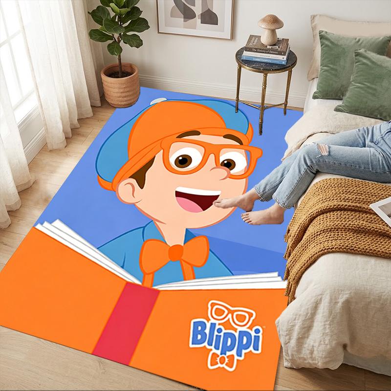 Blippi World Living Room Nonslip Area Rug Soft Carpet For Bedroom Game Playroom Sofa Office Home Decor Doormat Christmas Gift C9261141