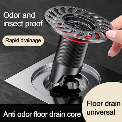 Metal Floor Drain Core Anti Odor Easy Install Removable Seal Stopper Odor Control Insect Proof Basin Drain Filter