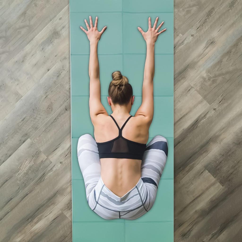 1 Piece TPE Foldable Yoga Mat, Durable, High Quality Non-slip, Wear-resistant, Lightweight, Solid Color Design