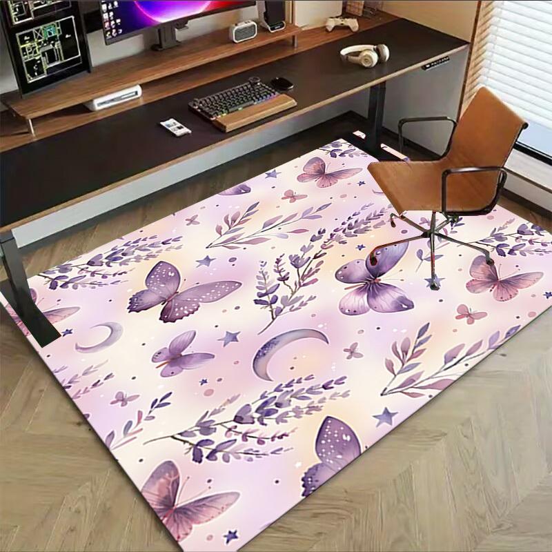 1PC Butterfly Flowers Extra Large Non-Slip Floor carpet, Office, family, bedroom, Studio - Large Area Rug,Longlasting Material-K0367