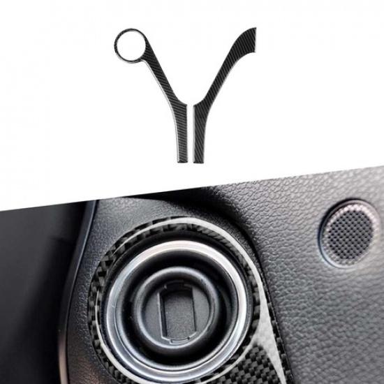 Автомобильная накладка на центральную консоль из углеродного волокна, отделка интерьера для Mercedes C-Class W204