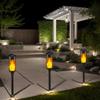 Flickering Solar Lights Outdoor Set Of 4 Decorative Flickering Solar Lights Weatherproof Landscape Lighting Front Porch Decor
