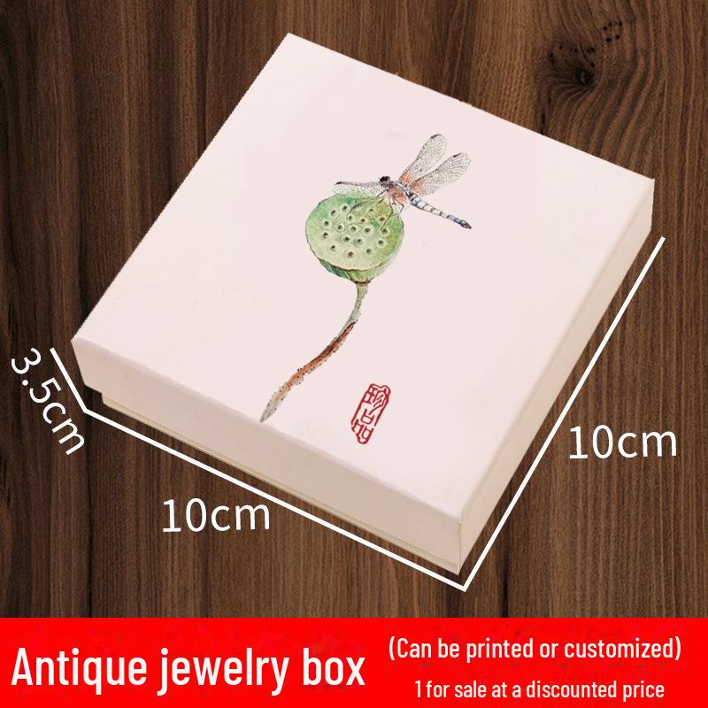 Lotus Pendant and Brooch Gift Box with Cover for Bracelet or Jewelry