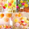 5pcs 6''-12'' Tissue Paper Pompoms Wedding Decorative Paper Flowers Ball Baby Shower Birthday Party Decoration Paper Pom Poms