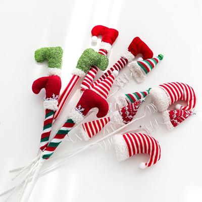 Pendentifs Jambes d'Elfe de Noël 38cm Jambes Artificielles Rigolotes Décorations Jambes d'Elfe Ornements Réalistes Faits à la Main pour Sapin de Noël