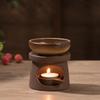 3 In 1 Stoneware Essential Oil Warmer Wax Melt Burner Tealight Candle Heater Japanese Style for Home Aromatherapy Decor Gift
