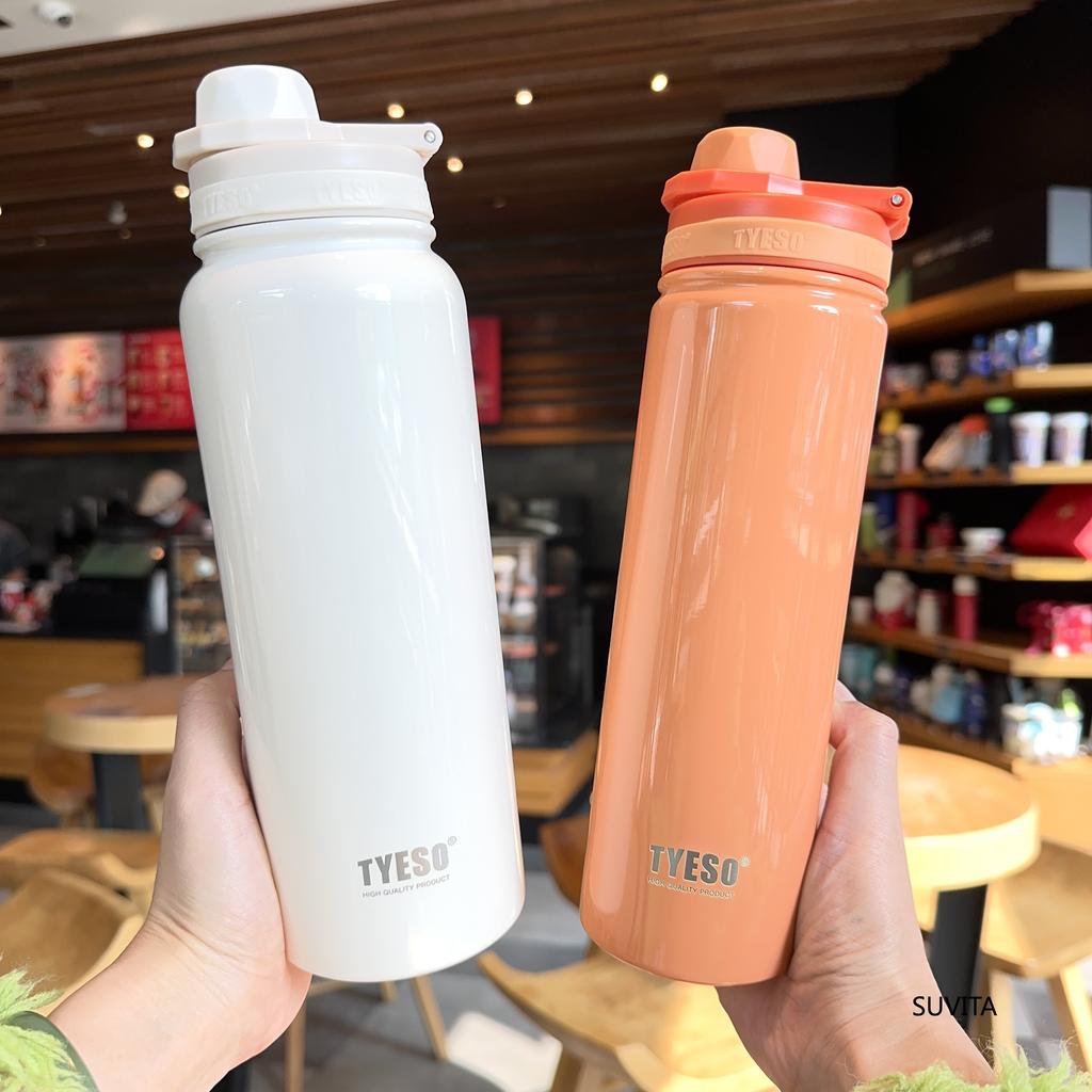 Tyeso Thermos Water Bottle Stainless Steel Portable Sport Vacuum Flask Keeps Cold and Heat Thermal Mug Car Insulated Tumbler Cup