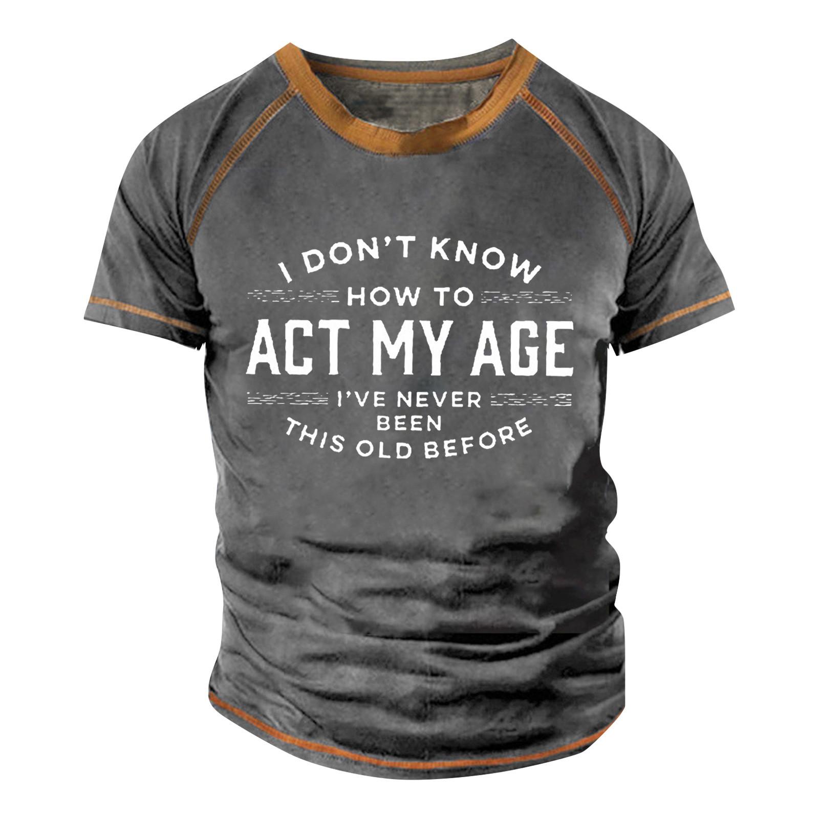 Мужская футболка реглан в стиле ретро с коротким рукавом и круглым вырезом с буквенным — фото 8