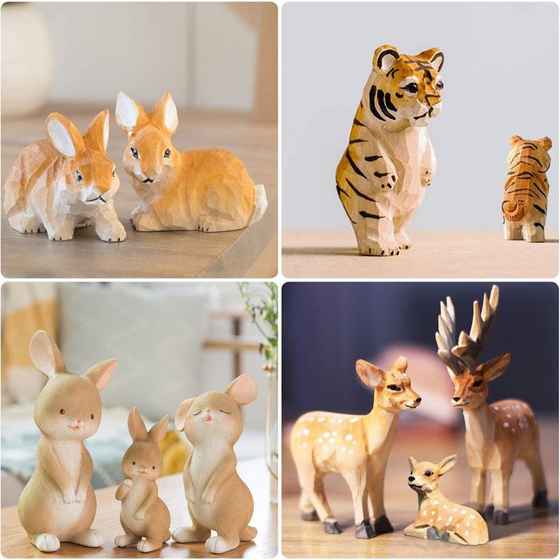 5Pcs Wood Carving Blocks Kit Square Wooden Bar Balsa Wood Carving Block Premium Basswood Wood Sticks Strips Hobby Kit