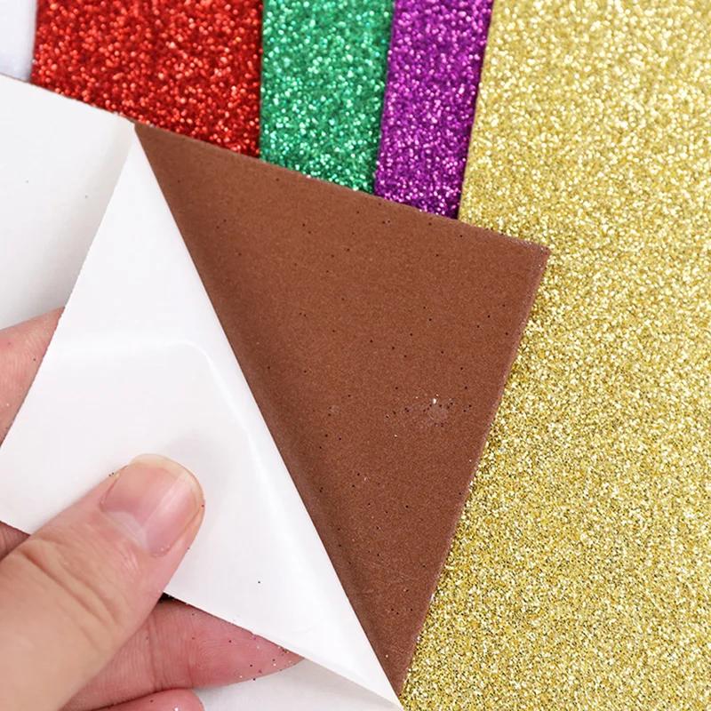 10pcs A4 Glitter Foam Paper Sheets Sparkling EVA Sponge Paper Multicolor for Handmade DIY Card Crafts School Project Decorative