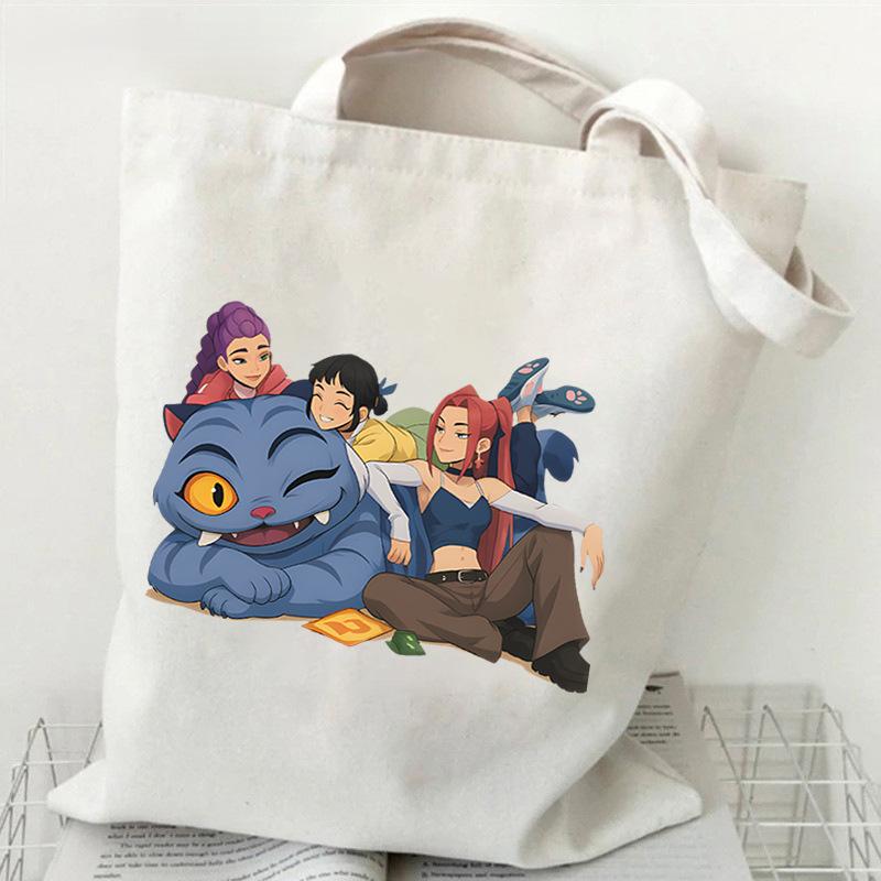 Demon Hunters KPop Demon Hunters Shoulder Backpack Foreign Trade Student Handbag Tuition Bag Large Capacity