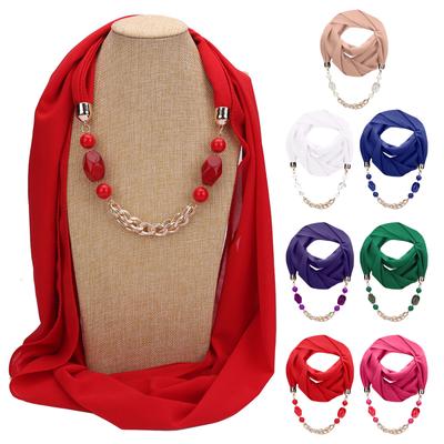 Gorgeous Beads, Circular Ring Scarf, Women's Scarf Accessories, Necklace, Ethnic Style Scarf