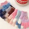 Fashion Cute Cartoon Kids Knitted Gloves Thickened Children Full Fingers Gloves Outdoor Sports Winter Warm Windproof Gloves