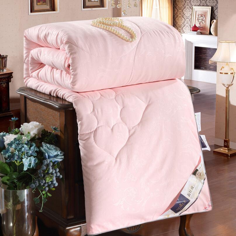 Mulberry Silk Quilts Warm Winter Duvet Insert Quilted Bed Comforter King Queen Full Twin Size Kid Bed Patchwork Blanket