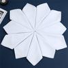 6Pcs 40x40/43x43cm White Color 100% Cotton Handkerchiefs Classic Hankies Jacquard Striped Pocket Square Towel DIY Painting