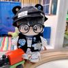 Niannyyhouse 10cm Stuffed Animal Canvas Parkour Bear Cotton Dress Doll Accessories Clothes, Hat, Jacket, Shorts, Vest, Shoes, Glasses, Set, Doll, Up,